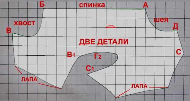 Зимний комбинезон для таксы – выкройка